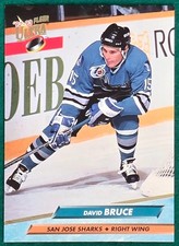 David Bruce - 1992-93 Fleer Ultra #191 - San Jose Sharks Hockey Card
