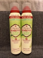 Old Spice GentleMan's Total Body Cucumber Avocado Deodorant Spray 3.5oz NEW x2 