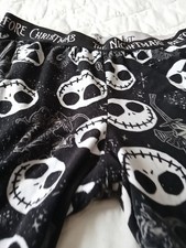 Women's Nightmare Before Christmas Black/White pajama Pants Medium 8-10, Pockets
