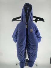 Child of Mine Carter's Blue Bear Snowsuit Winter Coat Pram Infant Size 3-6 Month