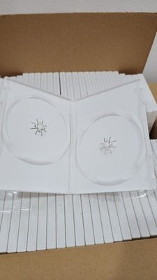 STANDARD Solid White Color Double DVD Cases Box Of 100 New 