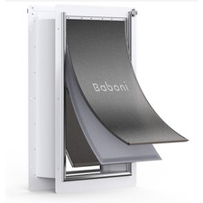 Baboni XL Pet Door for Wall 3-Flap Steel Frame Dog Cat Door Open Box