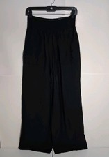 NWT Simply Vera Wang Pants Womans Sz S Black High-Rise Wide Leg Stretch Kohls