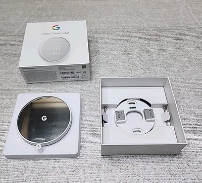 Google Nest Thermostat - Smart Programmable Wi-Fi Thermostat - Snow
