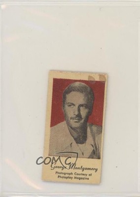 1940s Peerless Engrav-o-tints Red/Black Fortune Back George Montgomery 0m0z