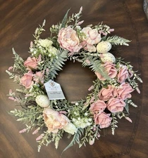 My Texas House 22" Easter Wreath Pink Floral SOLD OUT New