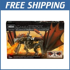 Mega Construx Daenerys E Drogon 735 Pezzi - Trono Di Spade, 14+ Anni - 2