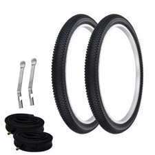 PRO TIRES 24 x 2.35 BLACK P-1226 W/ HEAVYDUTY TUBES TIRE LEVERS