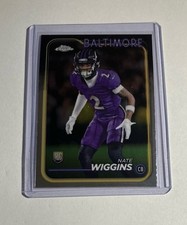 Nate Wiggins 2024 Topps Chrome Rookie Card #227 Baltimore Ravens RC