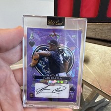 Wild Card 2024 Juan Carela Autographed Purple 1/4 Baseball Card