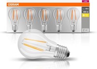 5 X Osram Led Filament Leuchtmittel Birnen A60 7W = 60W E27 Klar 806Lm Warmweiß