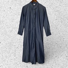 Zara Kyra A-Line Midi Shirt Dress Linen Blend Minimalist Lagenlook size XS