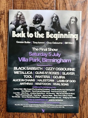 Black Sabbath Back to the Beginning Concert Official Programme