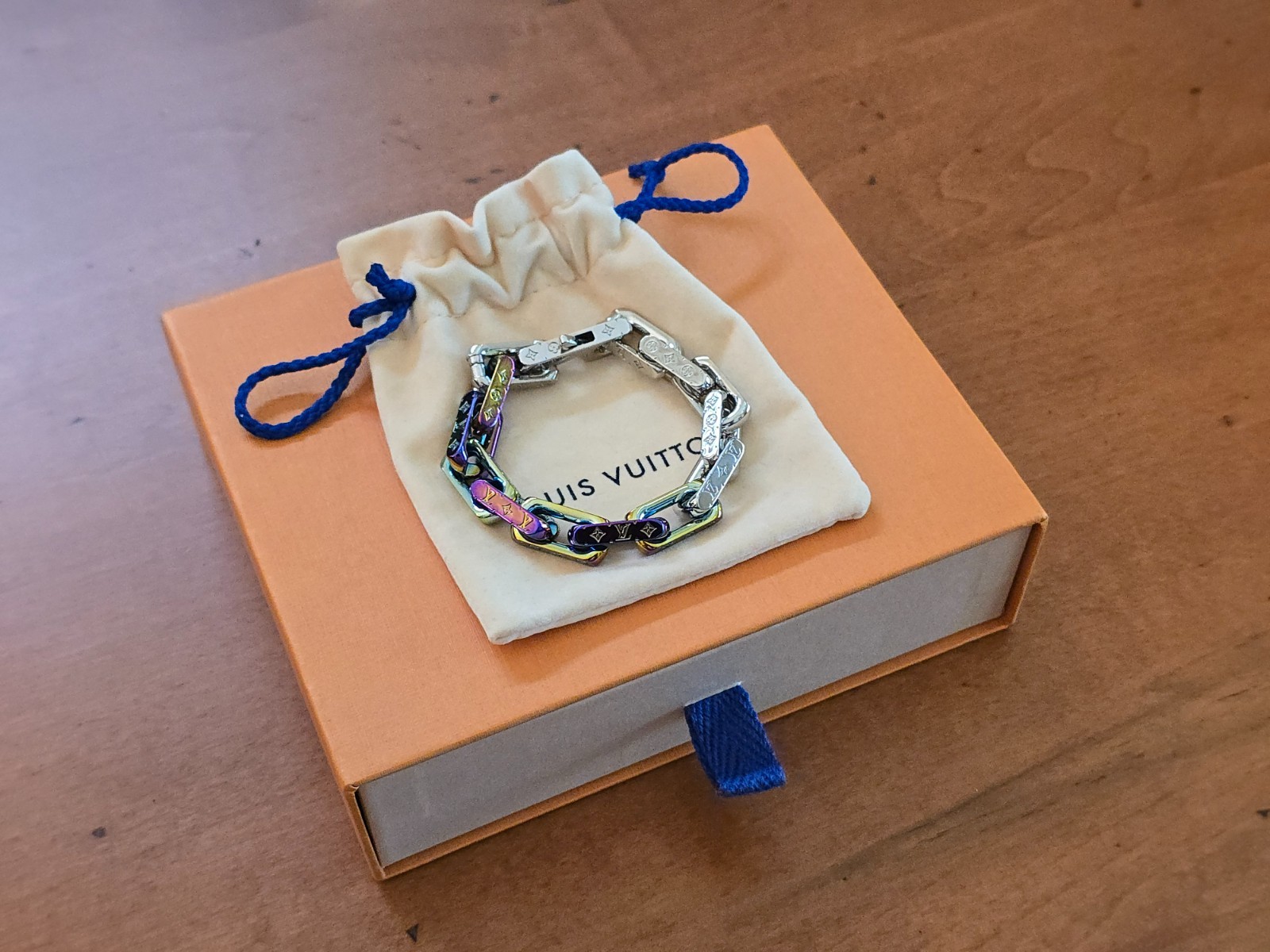 LOUIS VUITTON MONOGRAM CUBA CHAIN RAINBOW BRACELET M69467 UNISEX - SIZE M - NEW! image 10