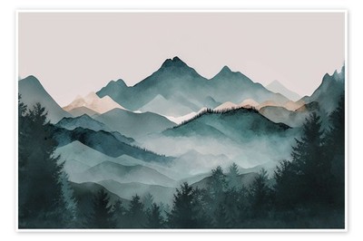 Poster Misty Mountains - Andrea Haase