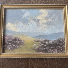 Original Oil Painting Board By Lewis Creighton Of The N Yorkshire Moors