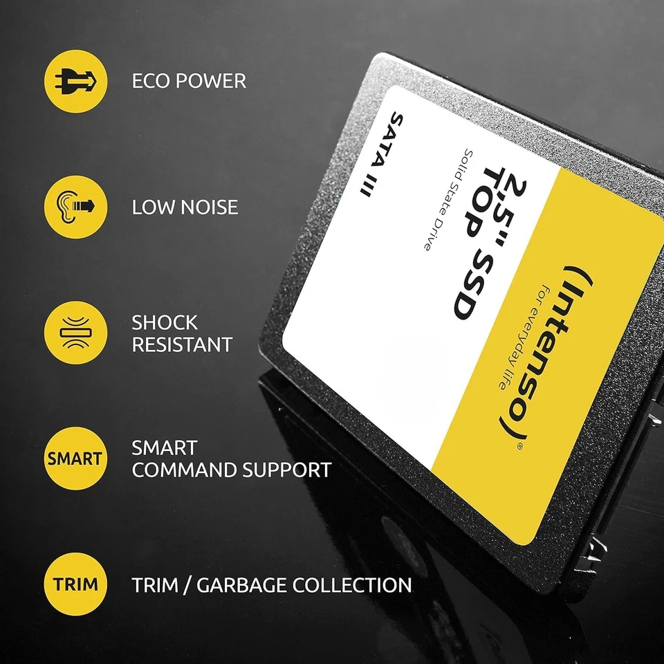 Intenso Top 256GB SSD Hard Disk 2.5" SATA 550/500 MB/s NAND Upgrade PC Notebook - Immagine 4 di 4