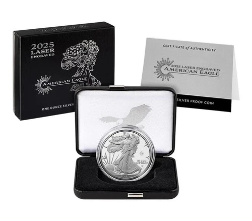 2025-W Laser Privy Proof American Silver Eagle $1 w/ OGP + COA ASE