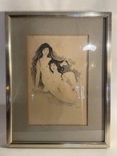 Dessin Erotique Femmes Gravure Coquine Antiquités  Insolite BRAUEN ?