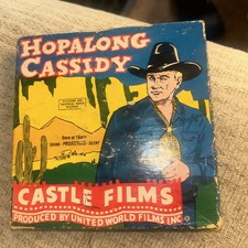 Hopalong Cassidy Castle Films 8mm Sound Projectors Silent Movie Reel Box