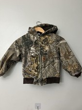 Carhartt Real Tree Kids Hunting Jacket Coat Size Youth XS Y2K Outdoor Hooded