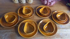 Vintage Portuguese 1950s SECLA Casa Pupo Avacado  Plate /Bowls set X 6.