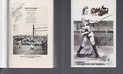 #ad #ad Dirt in the Skirt SIGNED Pepper Paire Davis Women#x27;s Baseball League PB $69.99