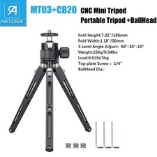 Portable Tripod Tabletop Tripod Compact Mini Camera Tripod with Mini Ball Head