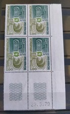 Coin Datés 4 Timbres Abbayes Normandes N° 2040 Neuf** 1979