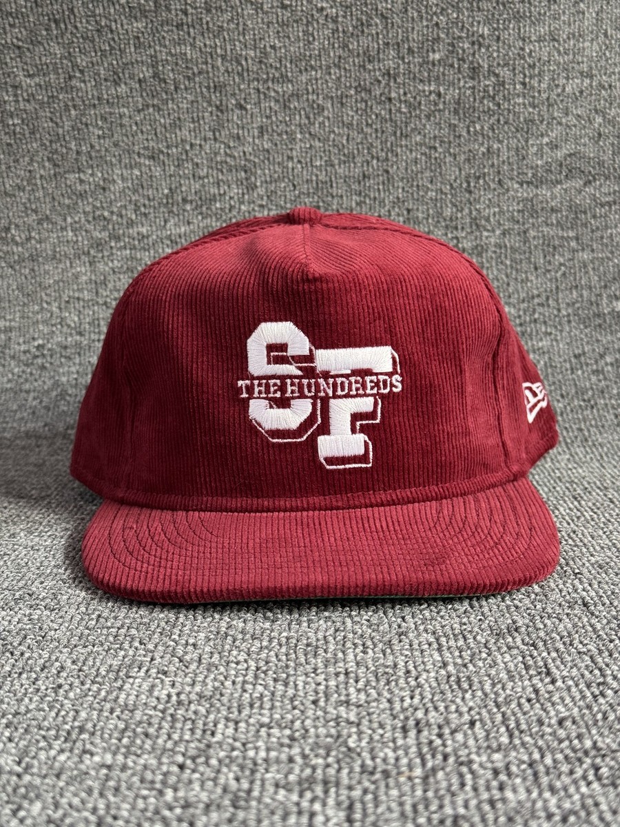 New Era The Hundreds 9FIFTY Snapback Corduroy Burgundy Hat One Size