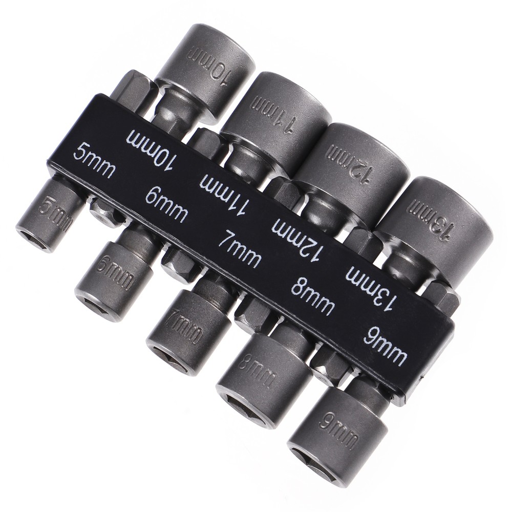 Metric Nut Driver Set for Bolts, Nuts & Power Drills with Screwdriver Bits  