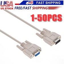 DB9 RS232 Male to Female Serial Port Extension Cable Cord3ft/5ft/10ft/16.4ft Lot