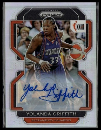 2022 Panini Prizm WNBA #163 Yolanda Griffith W25 Prizms Signatures Auto AU