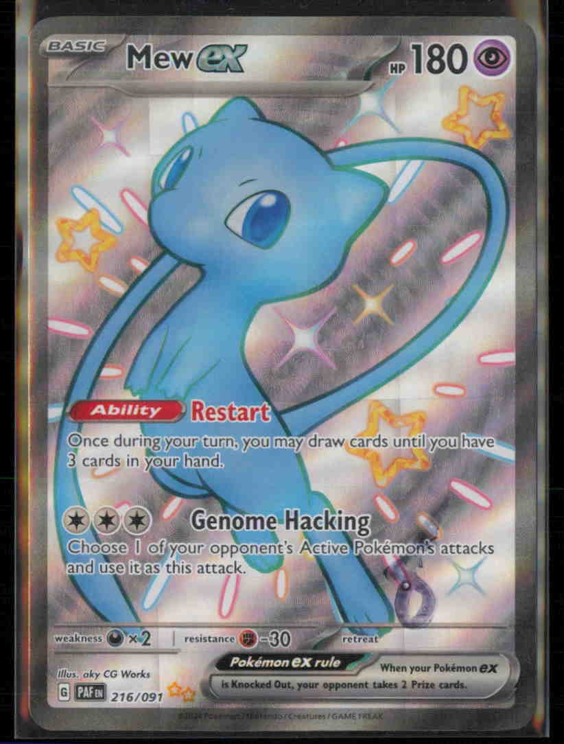 Mew ex 216/091 Pokemon TCG SV: Paldean Fates PAF Holo NM