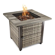 ENDLESS SUMMER AIDEN BROWN 30” SQUARE GAS FIRE TABLE GAD15320ES - BROWN