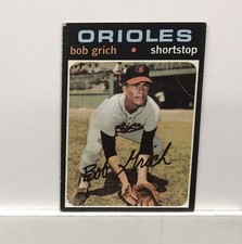 1971 Topps #193 Bob Grich Rookie Baltimore Orioles Vintage Baseball Trading Card