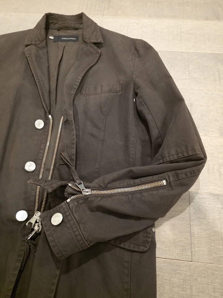 Chaqueta marrón Dsquared2 con chaqueta de doble ventilación 50 Foto 3 de 4