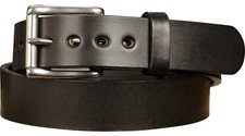Men's Black Non Stitched Leather Belt Max Thick 1.50"