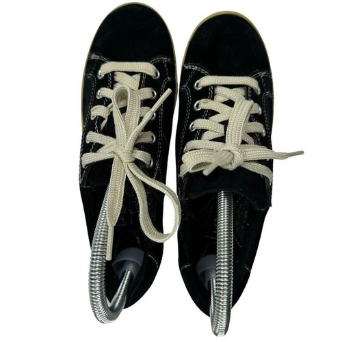 B.O.C. By Born Sneaker Schwarz Leder Gr. 6 Damenschuhe Y2K 90er Retro Schnürer - Bild 9 von 16