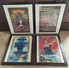 Vintage Posters Framed Rolling Stones Zeppelin King Byrds Mothers Booker T