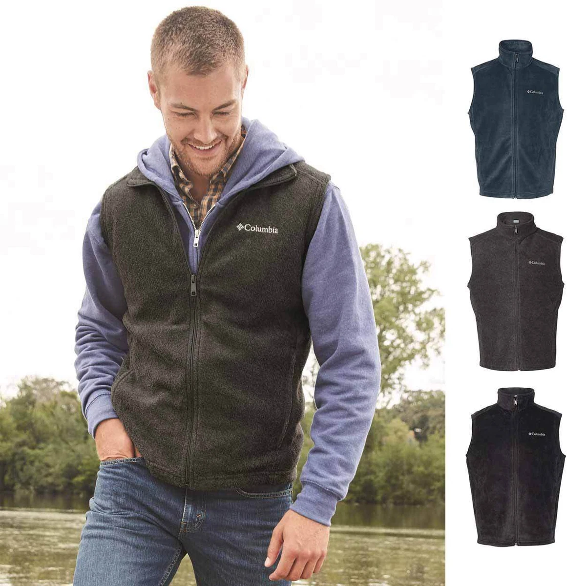 Men's Village Vest In Sherpa Fleece (Navy)