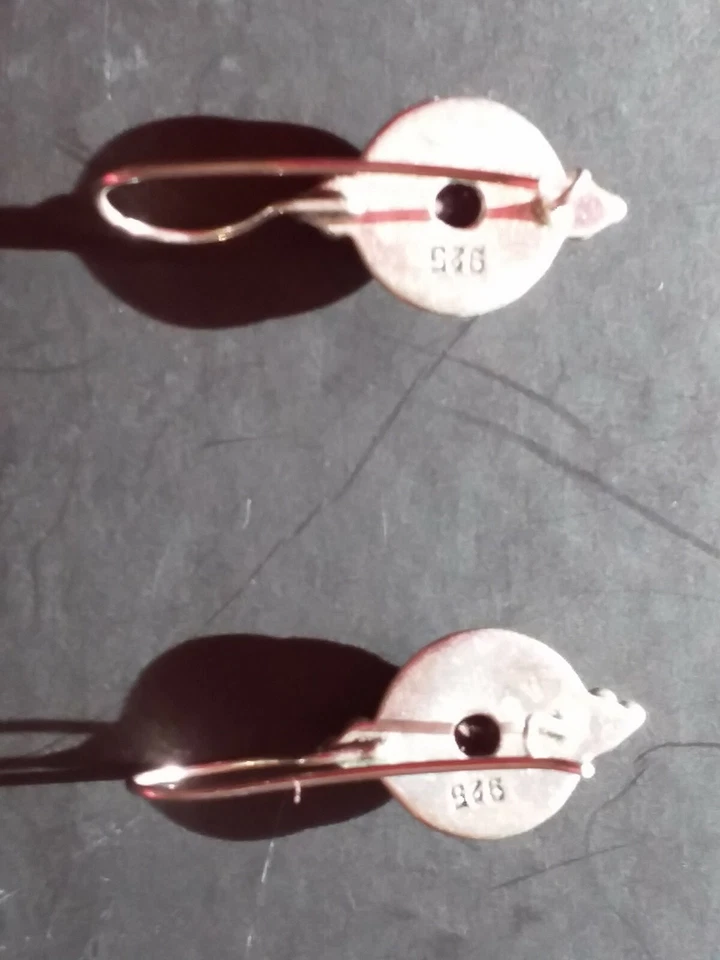 orecchini in argento pendenti con ametista - Immagine 3 di 4