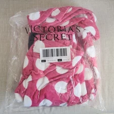 VICTORIAS SECRET PINK TOWEL WRAP  FUCHSIA PINK WITH WHITE POLKA DOTS NEW NIP