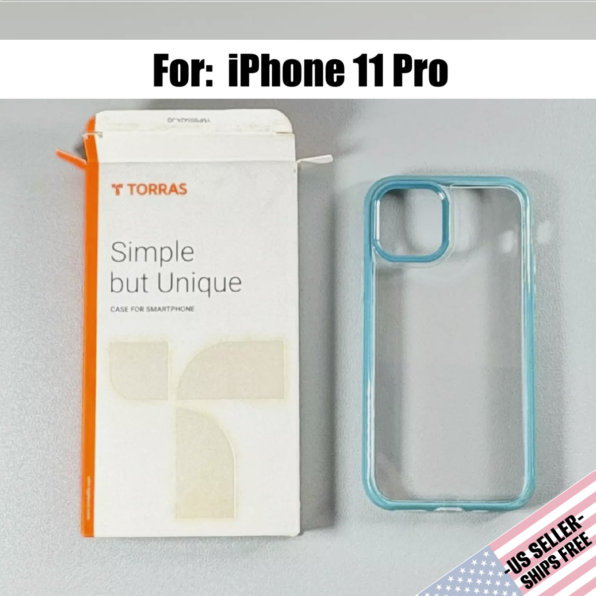 TORRAS Case for iPhone 11 PRO: Diamond Clear Translucent Teal