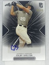 2021 LEAF PERFECT GAME COLBY SHELTON BLACK PAPER AUTO # 26/50