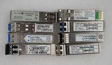 Lot of 8 Juniper Finisar Opnext Oclaro 1000BASE-SX 10G LR 10GBASE-SR Transceiver