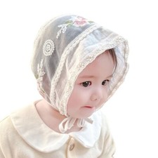 Girl Lace Hat Vintage Princess-Hat Toddler Summer Bonnet Sun Protective Headwear