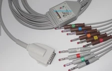 Burdick Ekg cable Compatible 007704 /012-0844-01 banana plug 10leads