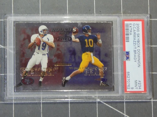 2000 Tom Brady Skybox Dominion Extra Foil Rookie Card #234 Graded PSA 9 TB12