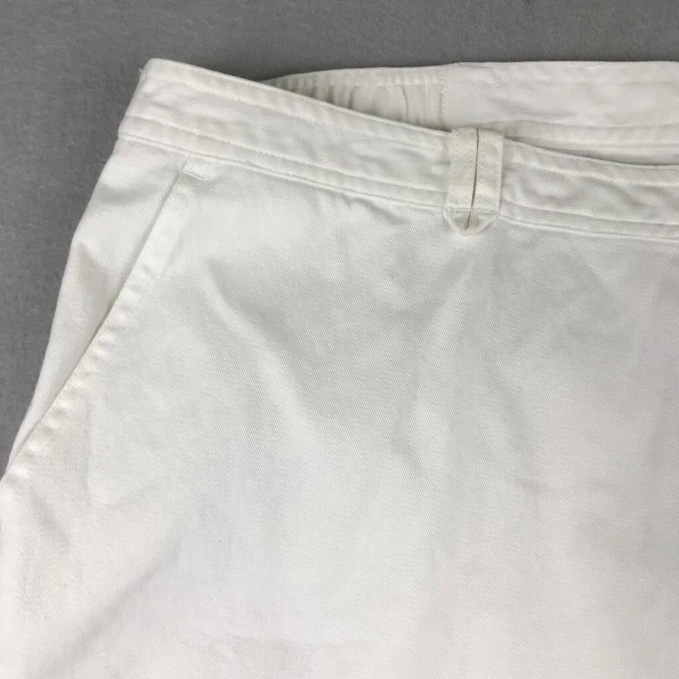 Pantalones Cortos Charter Club Mujer 24W Blanco Capri Recto Frente Plano Capa Mayo Nuevos con Etiquetas Foto 2 de 4